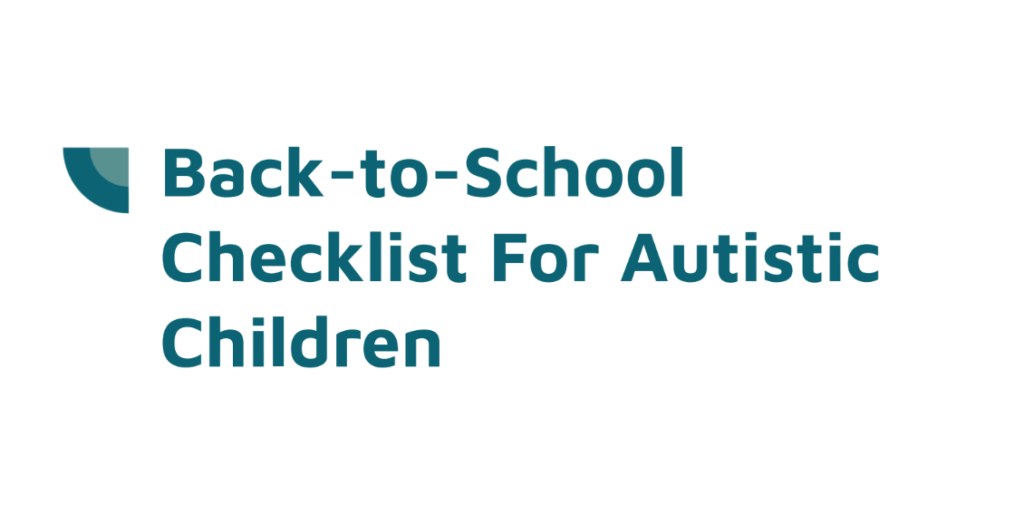 Back-to-School Checklist for Autistic Kids