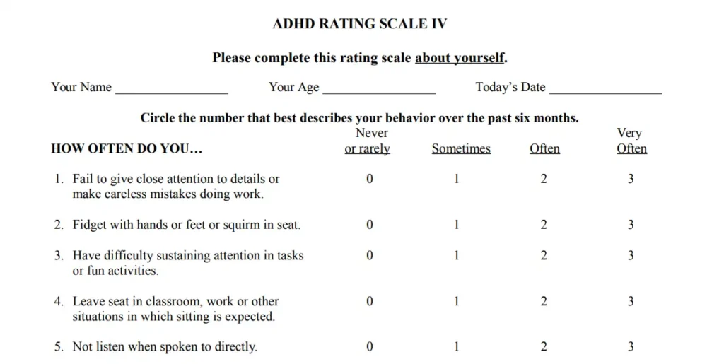 Barkley Adult ADHD Rating Scale